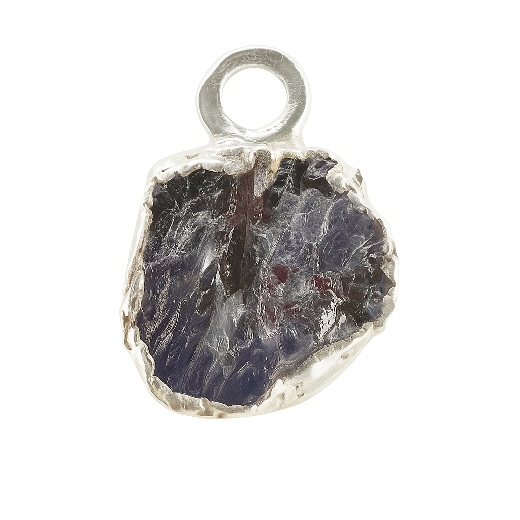 Raw Tanzanite Pendant with Sterling-Silver Chain