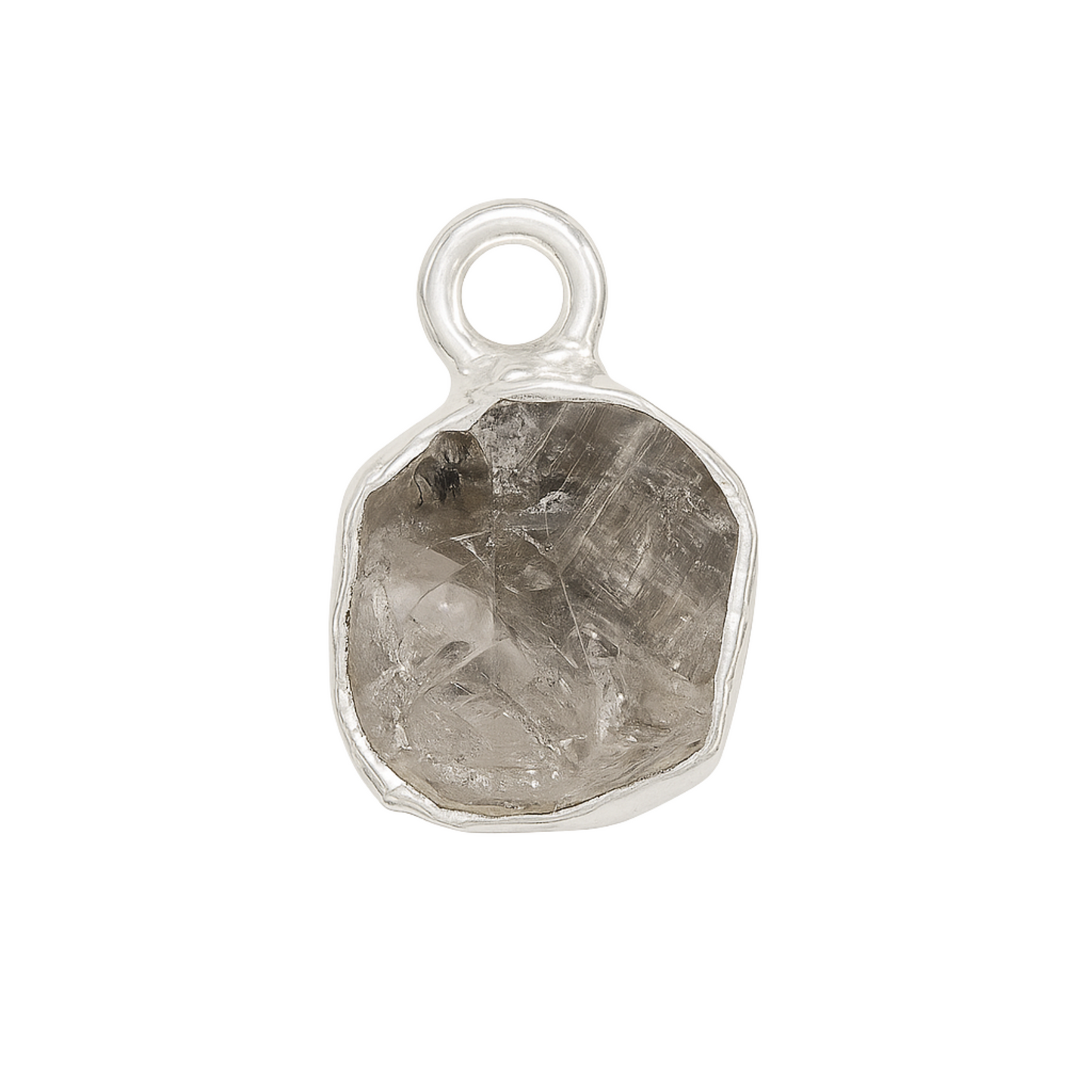Raw Herkimer Diamond Pendant – Sterling Silver