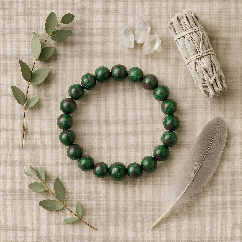 Ruby Zoisite Clarity & Courage Bracelet