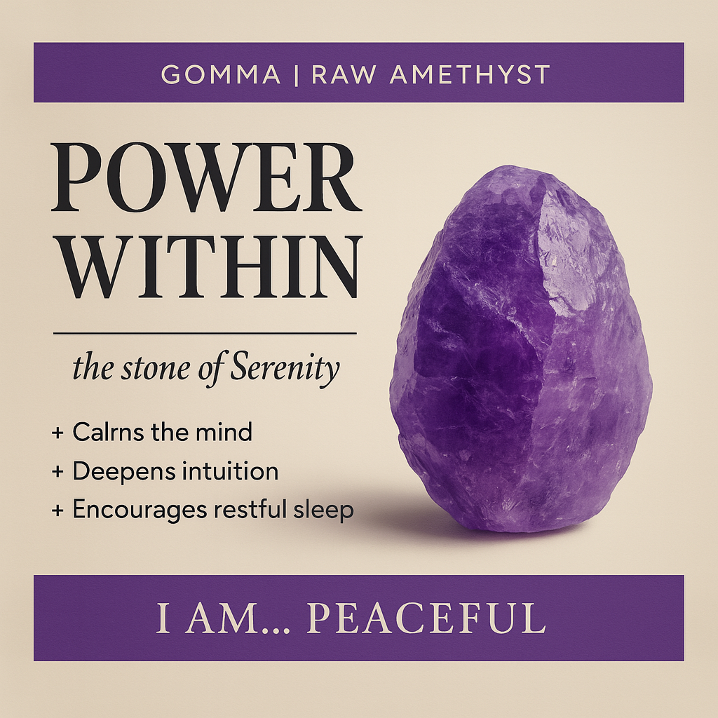 Raw Amethyst Handmade Pendant with Chain in Sterling Silver