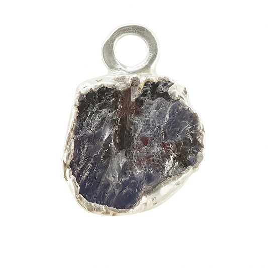 Raw Tanzanite Pendant with Sterling-Silver Chain