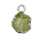 Raw Peridot Pendant in Sterling Silver
