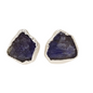 Raw Tanzanite Handmade Earrings in Sterling Silver