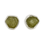 Raw Peridot Handmade Earrings in Sterling Silver