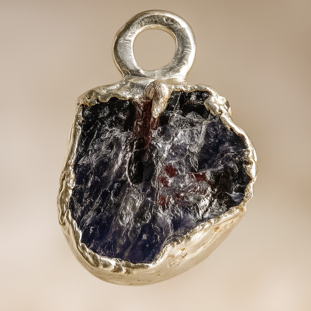 Raw Tanzanite Pendant with Sterling-Silver Chain