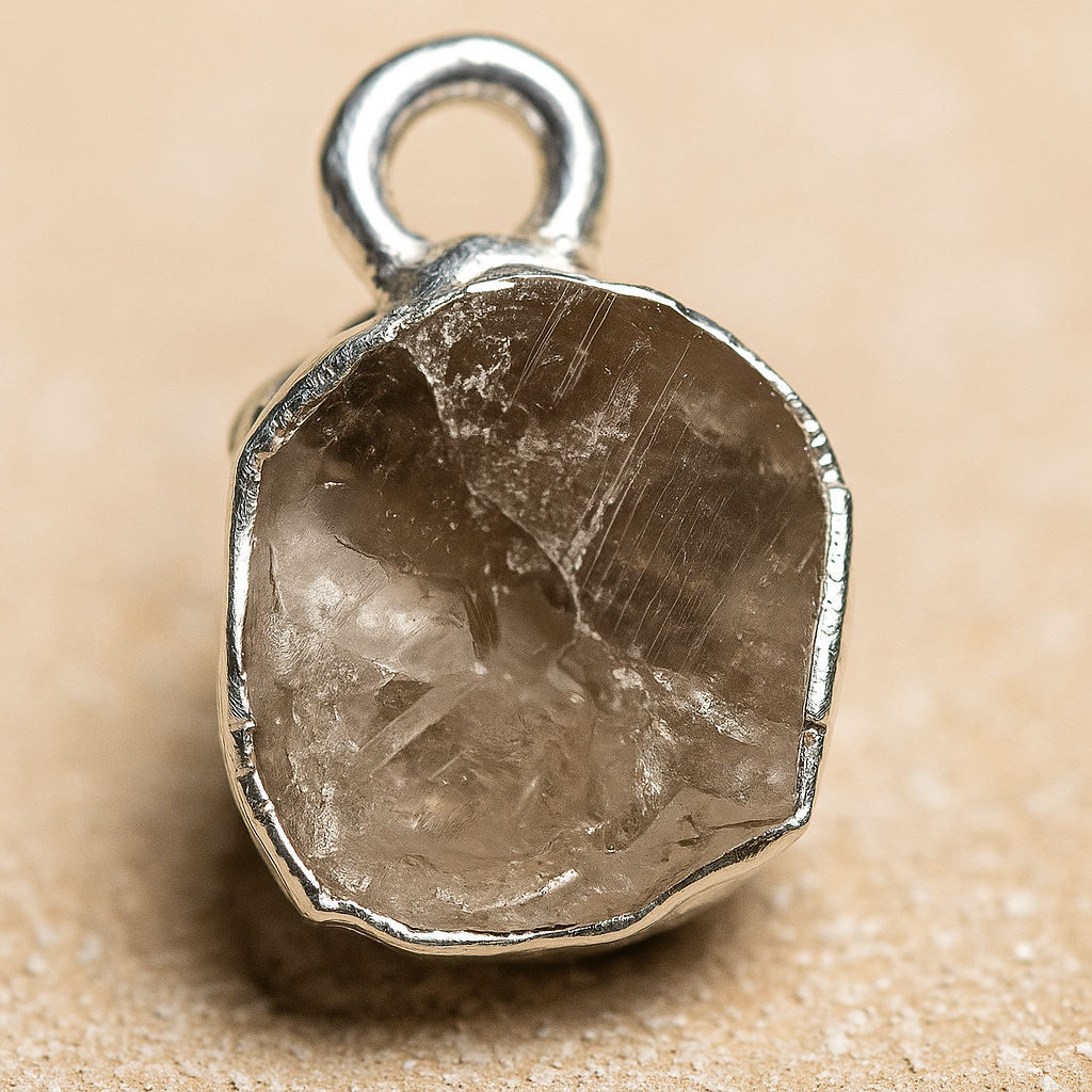 Raw Herkimer Diamond Pendant – Sterling Silver
