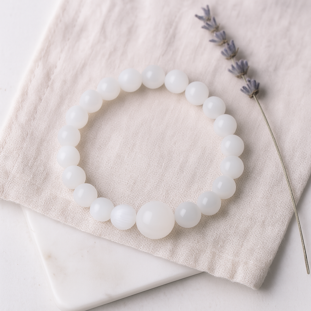 Selenite Crown-Chakra Clarity Bracelet