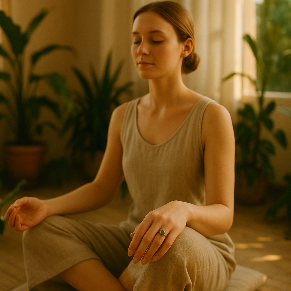 Raw Aquamarine Handmade Adjustable Ring in Sterling Silver