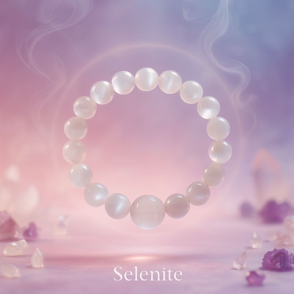 Selenite Crown-Chakra Clarity Bracelet