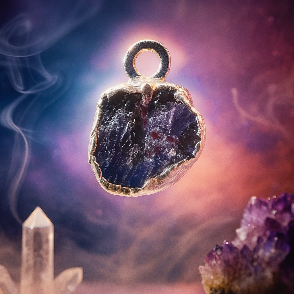 Raw Tanzanite Pendant with Sterling-Silver Chain