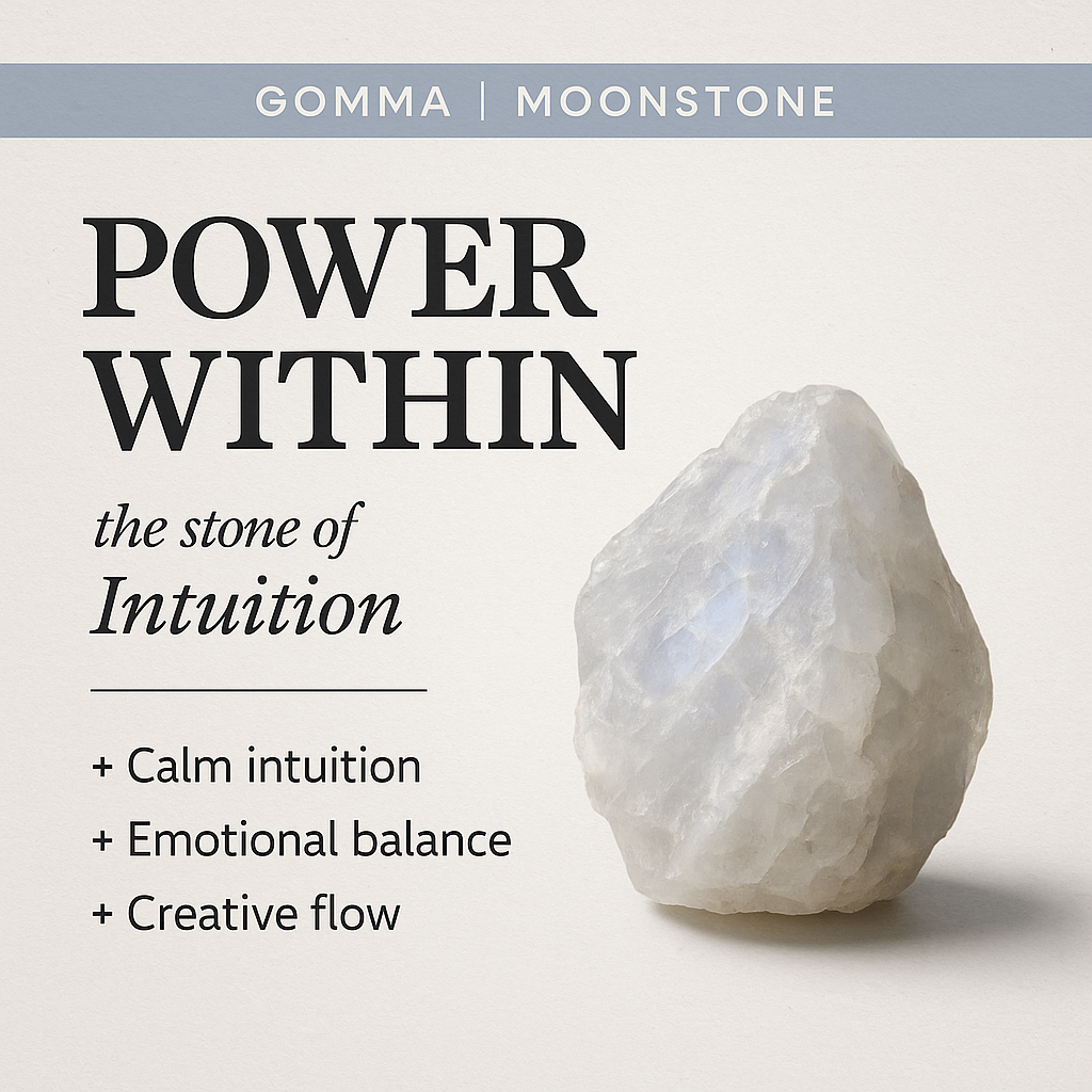 Raw Moonstone Handmade Adjustable Ring in Sterling Silver