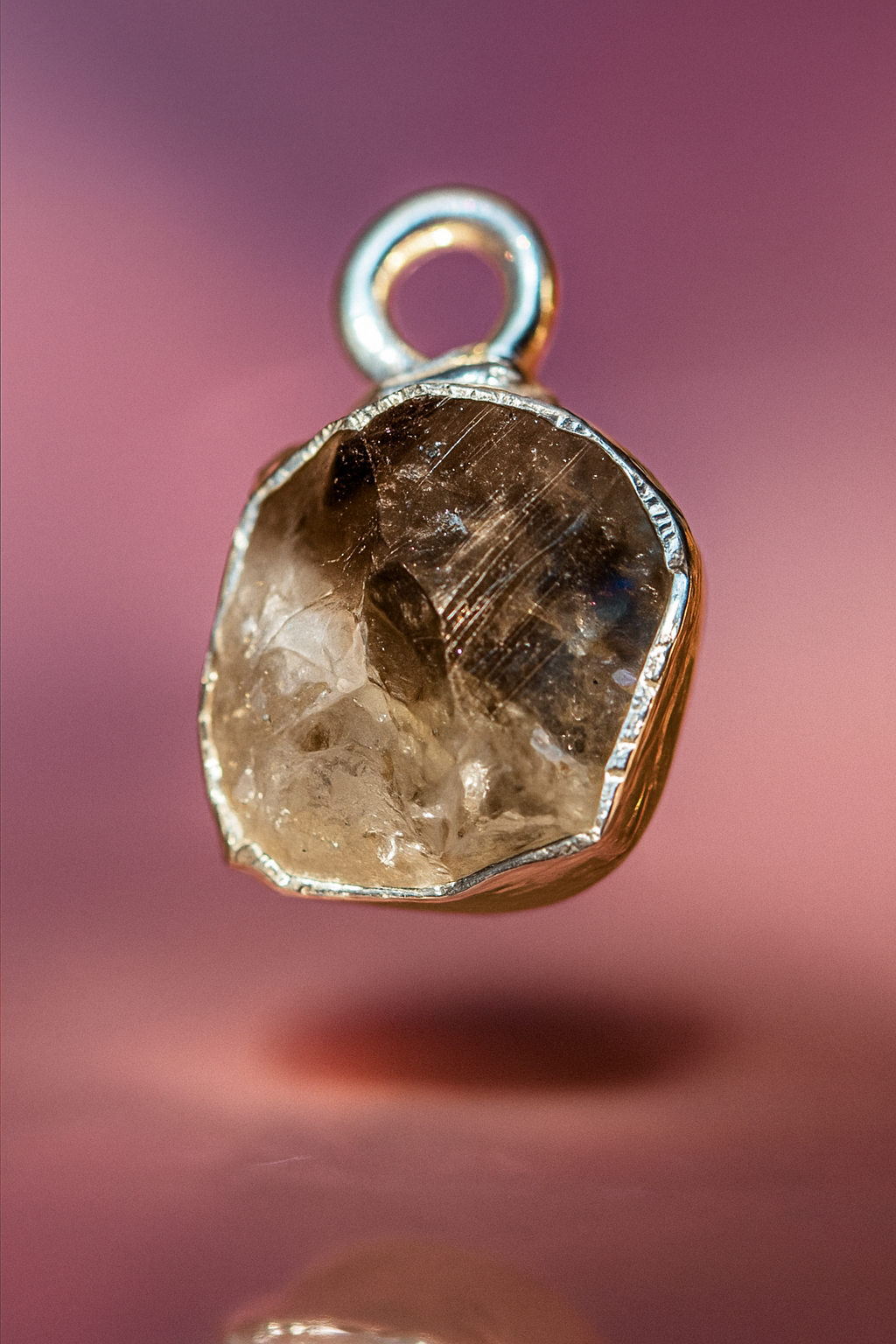 Raw Herkimer Diamond Pendant – Sterling Silver