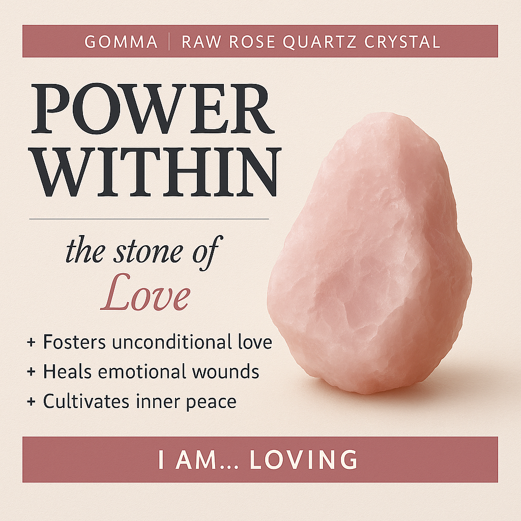 Raw Rose Quartz Handmade Adjustable Ring in Sterling Silver