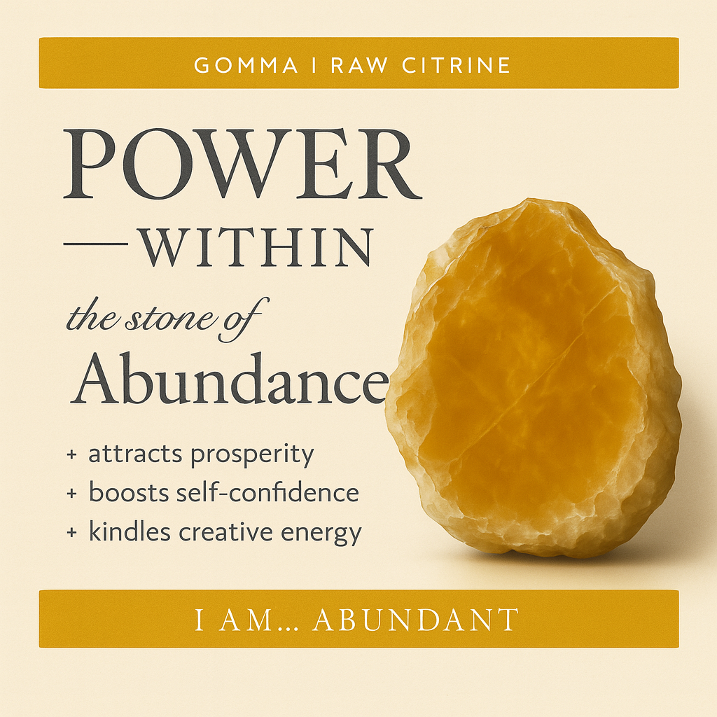 Raw Citrine Handmade Adjustable Ring in Sterling Silver