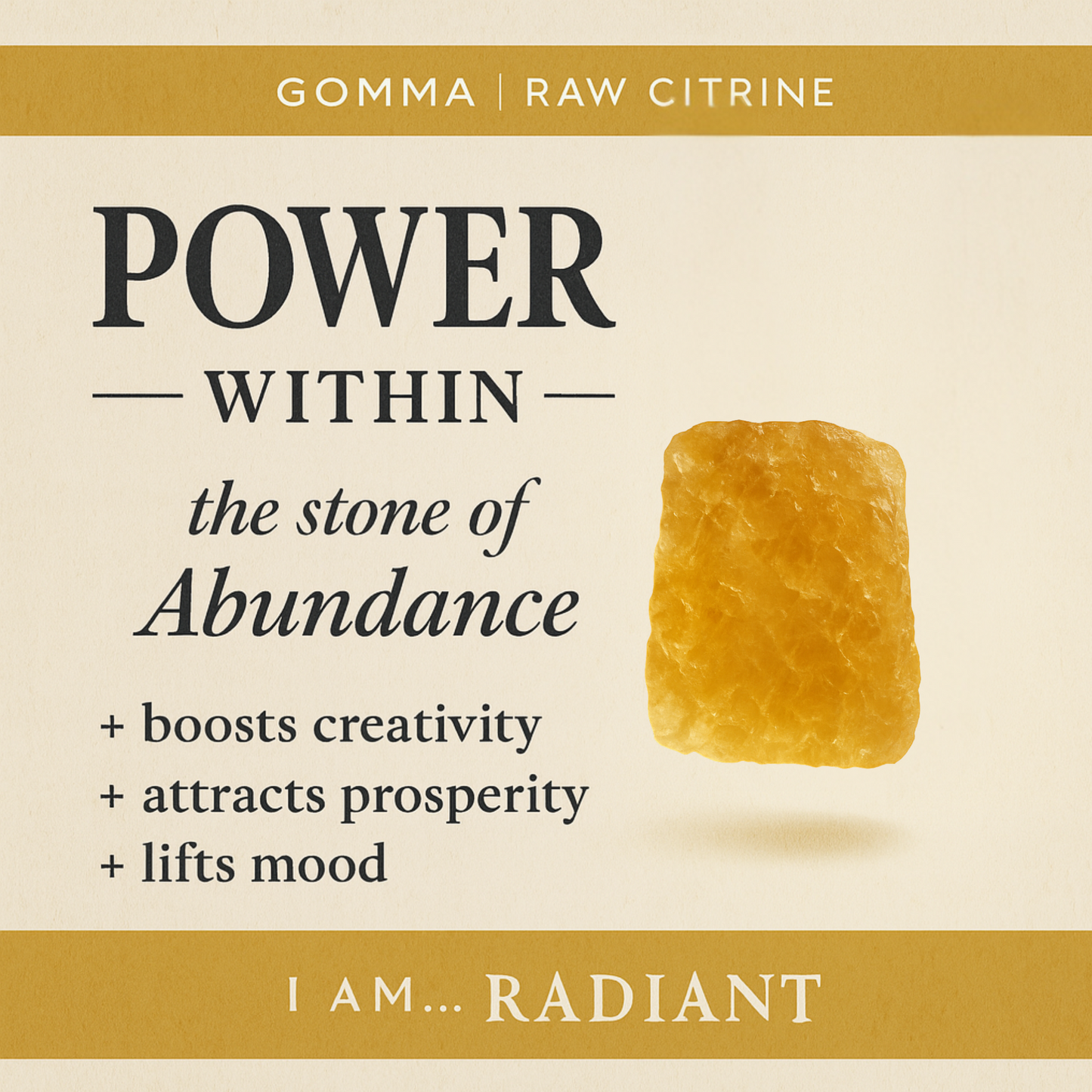 Raw Citrine Handmade Pendant with Chain in Sterling Silver